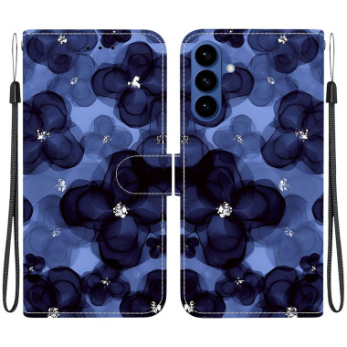 Housse Samsung Galaxy A37 Ink Blue Flower Support Dragonne