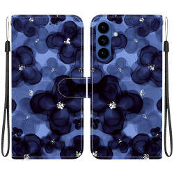 Housse Samsung Galaxy A37 Ink Blue Flower Support Dragonne