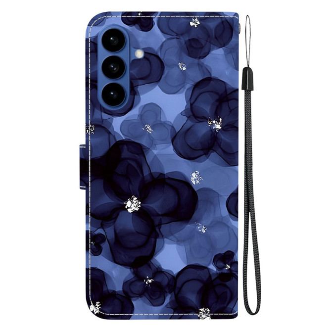 Housse Samsung Galaxy A37 Ink Blue Flower Support Dragonne