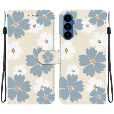 Housse Samsung Galaxy A37 Blue Daisy Support Dragonne