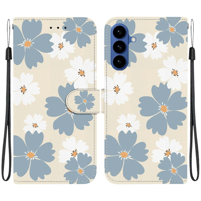 Housse Samsung Galaxy A37 Blue Daisy Support Dragonne