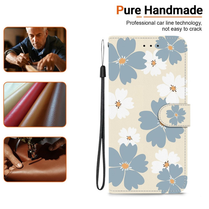 Housse Samsung Galaxy A37 Blue Daisy Support Dragonne