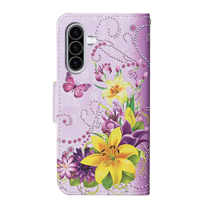 Housse Samsung Galaxy A37 Papillon Jaune Dragonne