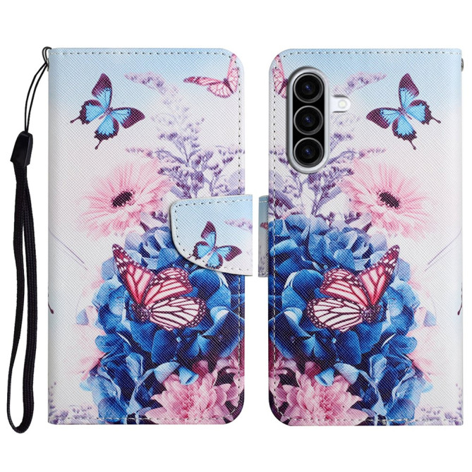 Housse Samsung Galaxy A37 Papillon Violet Dragonne