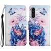 Housse Samsung Galaxy A37 Papillon Violet Dragonne