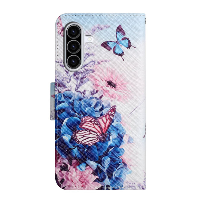 Housse Samsung Galaxy A37 Papillon Violet Dragonne