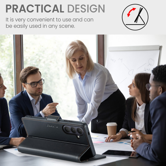 Housse Samsung Galaxy A37 CASEME Litchi RFID