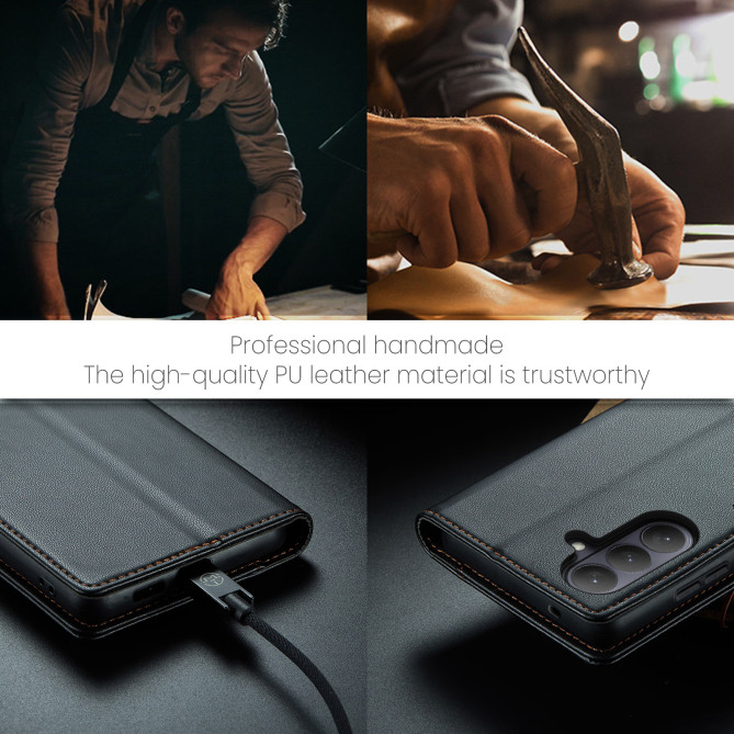 Housse Samsung Galaxy A37 CASEME Litchi RFID