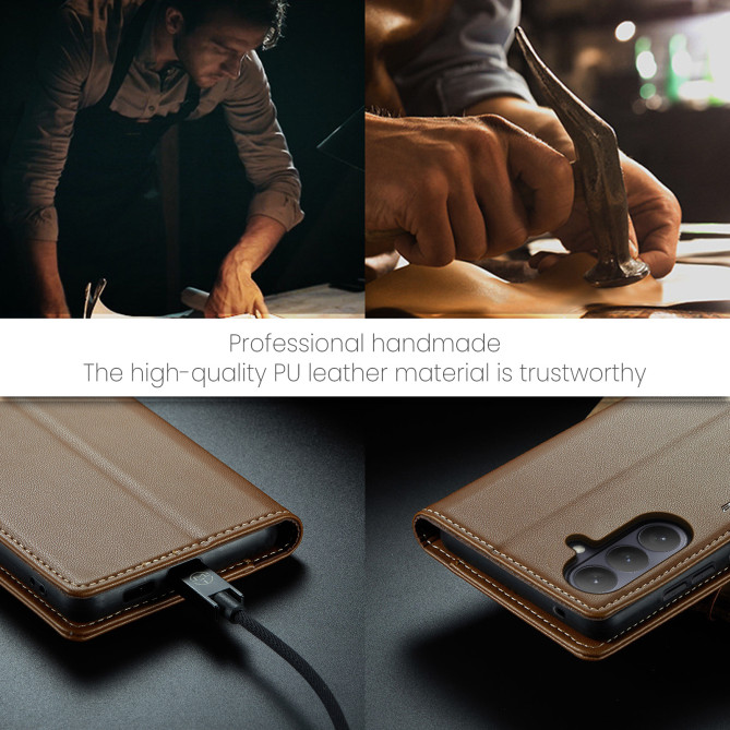 Housse Samsung Galaxy A37 CASEME Litchi RFID