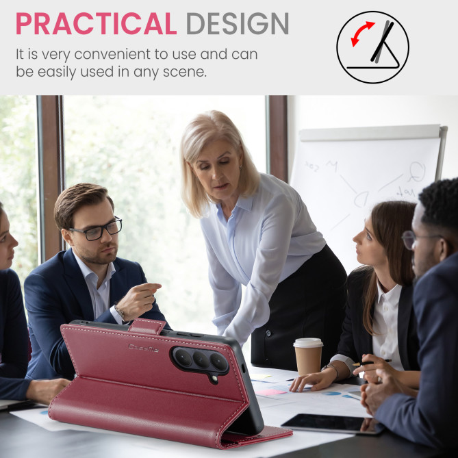 Housse Samsung Galaxy A37 CASEME Litchi RFID