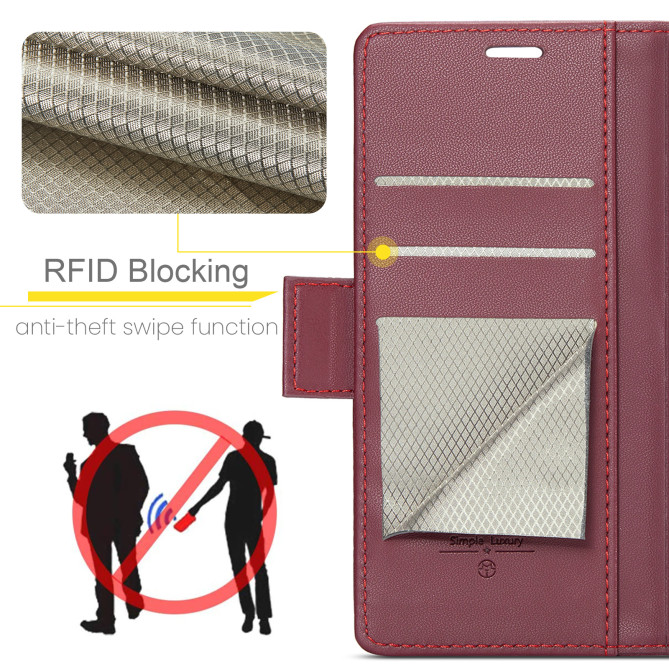 Housse Samsung Galaxy A37 CASEME Litchi RFID
