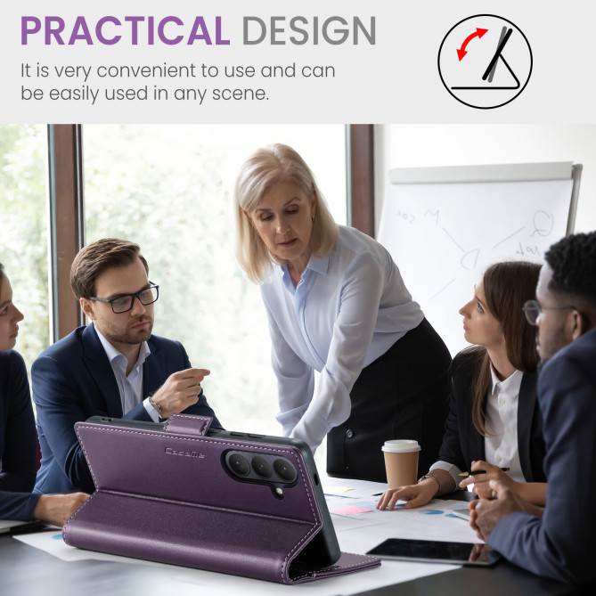 Housse Samsung Galaxy A37 CASEME Litchi RFID