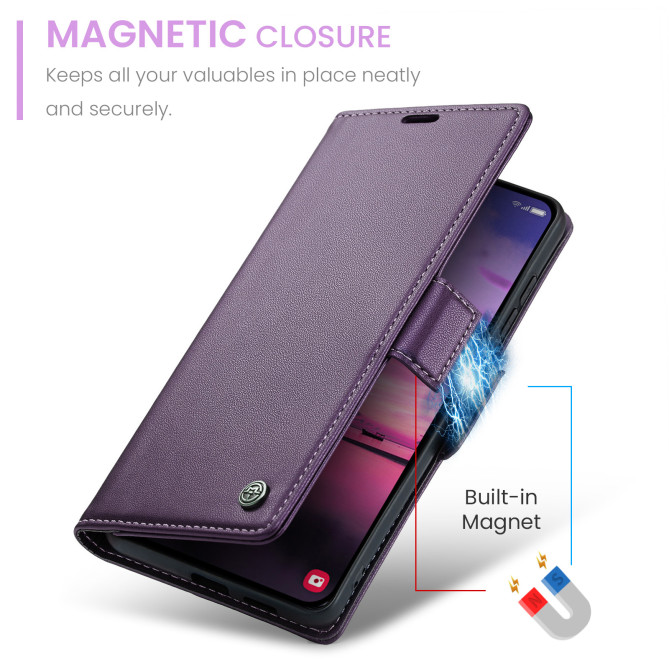 Housse Samsung Galaxy A37 CASEME Litchi RFID