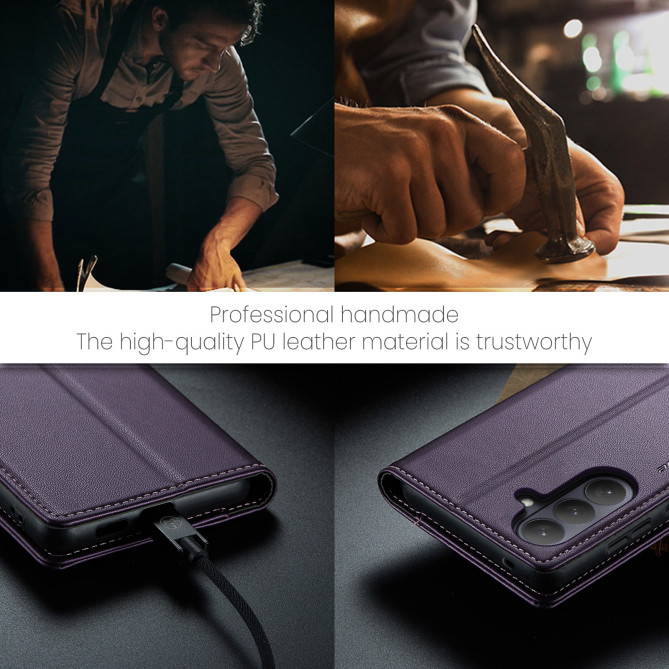 Housse Samsung Galaxy A37 CASEME Litchi RFID