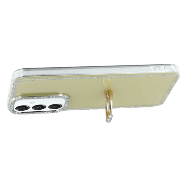 Coque Samsung Galaxy A37 Glitter Light Yellow avec Support