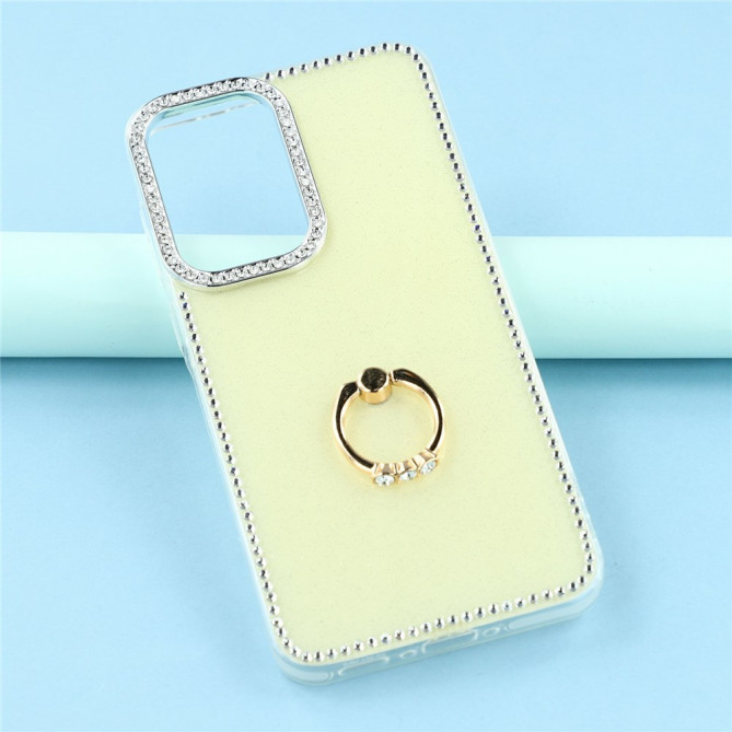 Coque Samsung Galaxy A37 Glitter Light Yellow avec Support