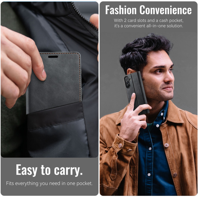 Housse Samsung Galaxy A37 CASEME Veau RFID