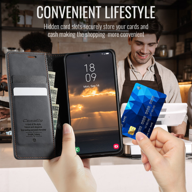 Housse Samsung Galaxy A37 CASEME Veau RFID