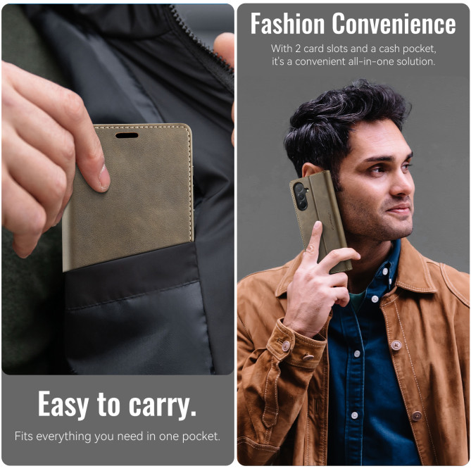 Housse Samsung Galaxy A37 CASEME Veau RFID