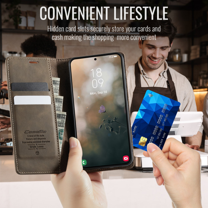 Housse Samsung Galaxy A37 CASEME Veau RFID