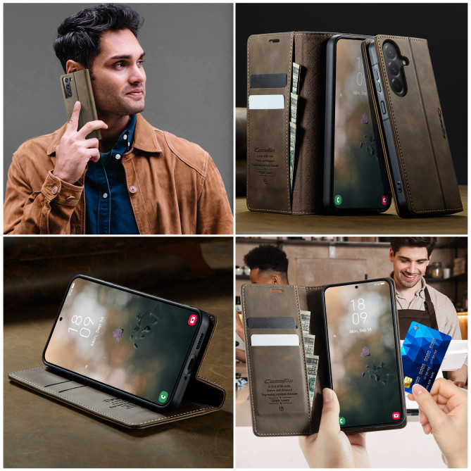 Housse Samsung Galaxy A37 CASEME Veau RFID