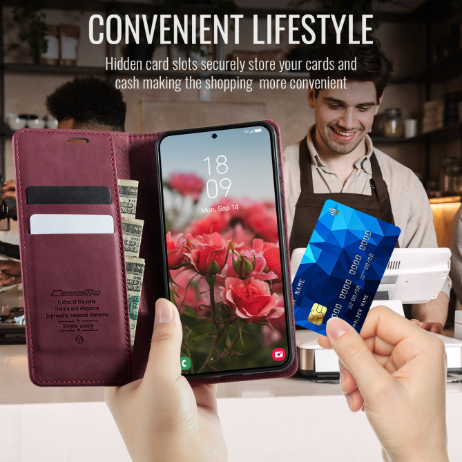 Housse Samsung Galaxy A37 CASEME Veau RFID