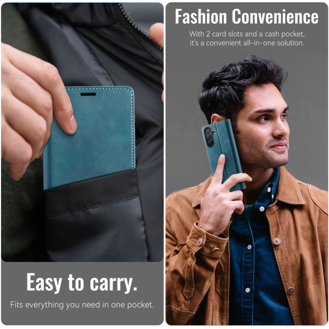 Housse Samsung Galaxy A37 CASEME Veau RFID