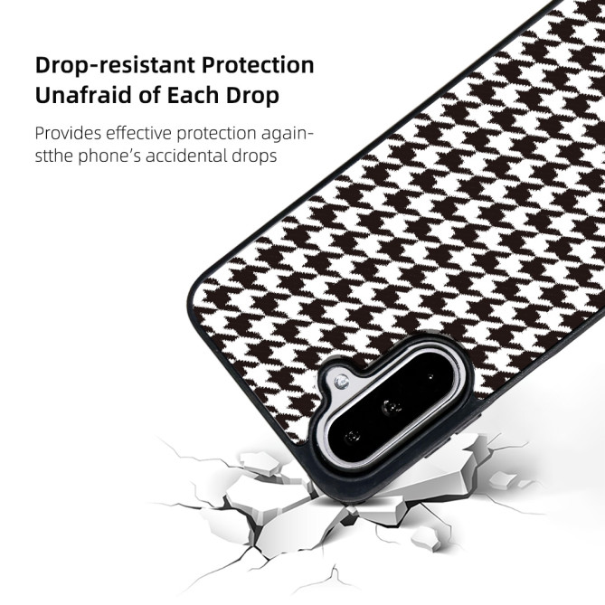 Coque Samsung Galaxy A37 Black White Houndstooth