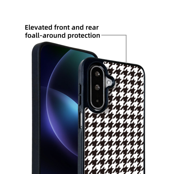 Coque Samsung Galaxy A37 Black White Houndstooth