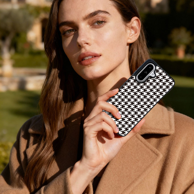 Coque Samsung Galaxy A37 Black White Houndstooth