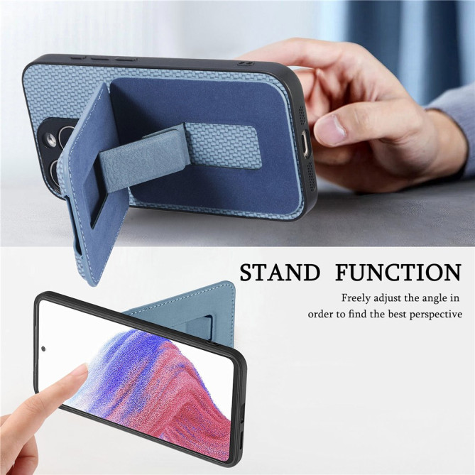 Coque Samsung Galaxy A37 CASENEO Fibre de Carbone avec Support