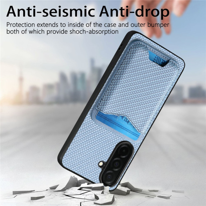 Coque Samsung Galaxy A37 CASENEO Fibre de Carbone avec Support