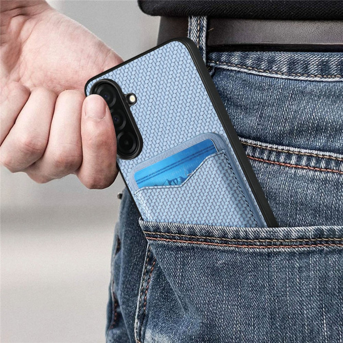 Coque Samsung Galaxy A37 CASENEO Fibre de Carbone avec Support