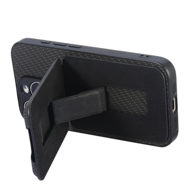 Coque Samsung Galaxy A37 CASENEO Fibre de Carbone avec Support