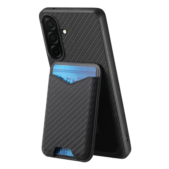 Coque Samsung Galaxy A37 CASENEO Fibre de Carbone avec Support