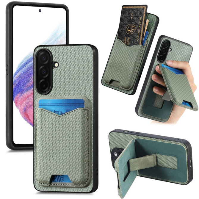 Coque Samsung Galaxy A37 CASENEO Fibre de Carbone avec Support