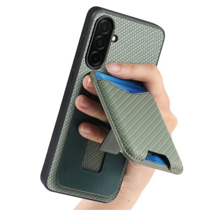 Coque Samsung Galaxy A37 CASENEO Fibre de Carbone avec Support