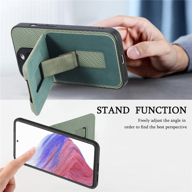 Coque Samsung Galaxy A37 CASENEO Fibre de Carbone avec Support