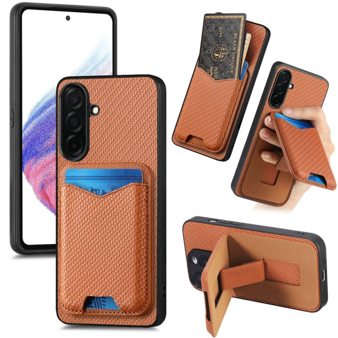 Coque Samsung Galaxy A37 CASENEO Fibre de Carbone avec Support