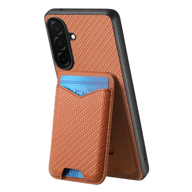 Coque Samsung Galaxy A37 CASENEO Fibre de Carbone avec Support