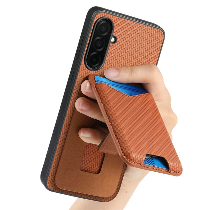 Coque Samsung Galaxy A37 CASENEO Fibre de Carbone avec Support