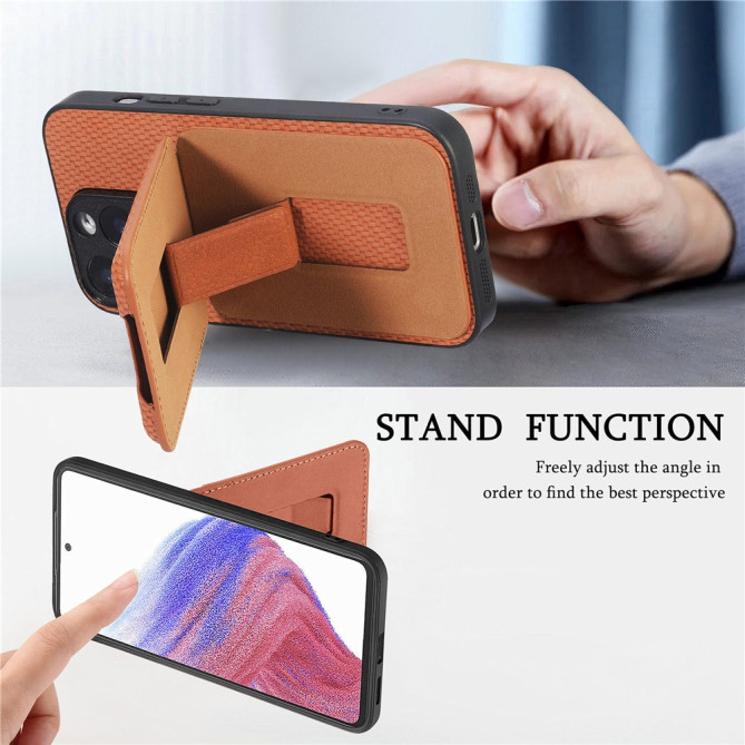 Coque Samsung Galaxy A37 CASENEO Fibre de Carbone avec Support