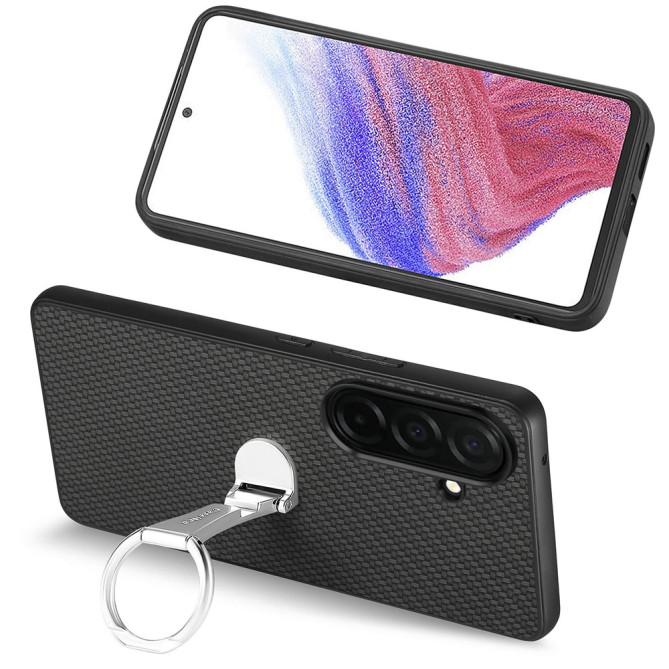 Coque Samsung Galaxy A37 Fibre de Carbone avec Support