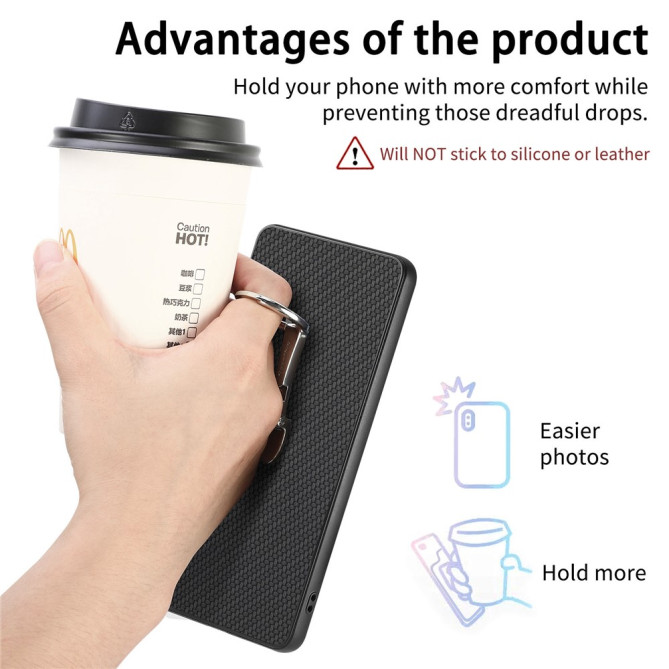 Coque Samsung Galaxy A37 Fibre de Carbone avec Support