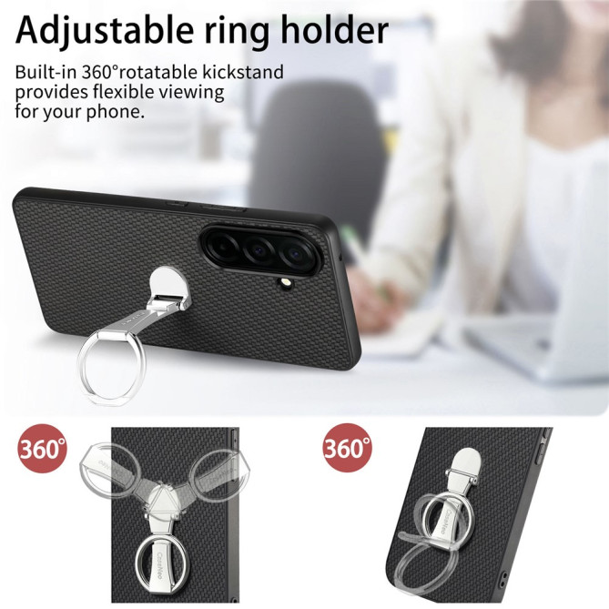 Coque Samsung Galaxy A37 Fibre de Carbone avec Support