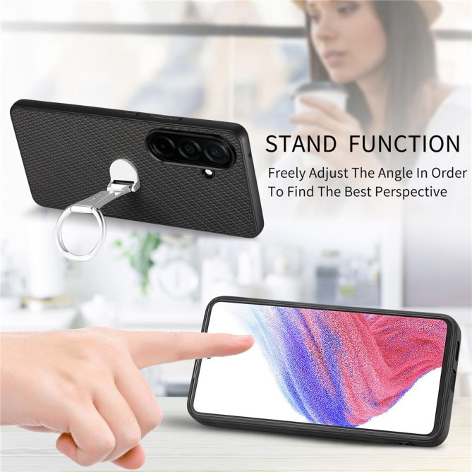 Coque Samsung Galaxy A37 Fibre de Carbone avec Support