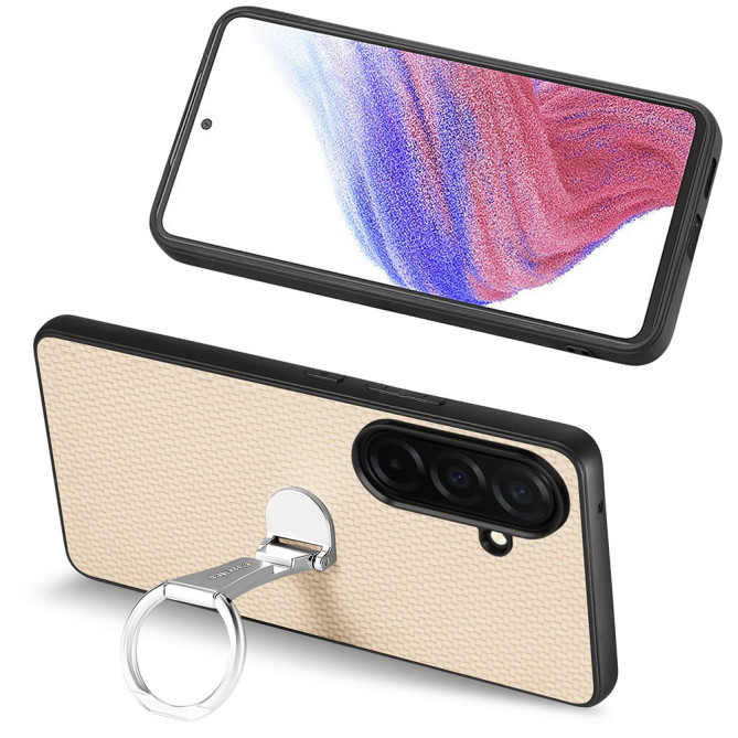 Coque Samsung Galaxy A37 Fibre de Carbone avec Support