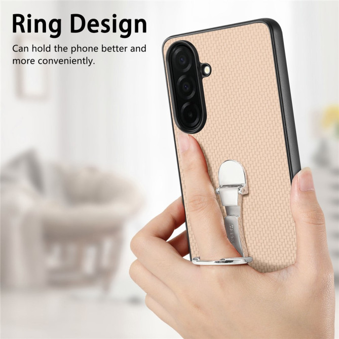 Coque Samsung Galaxy A37 Fibre de Carbone avec Support