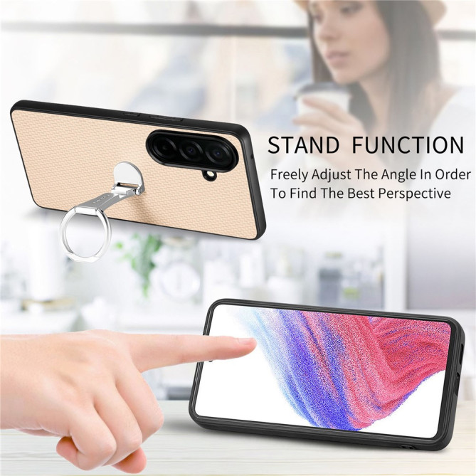 Coque Samsung Galaxy A37 Fibre de Carbone avec Support