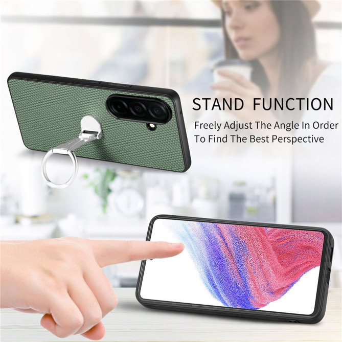 Coque Samsung Galaxy A37 Fibre de Carbone avec Support